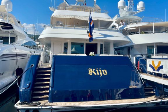Superyacht KIJO docked in Sanremo, Italy
