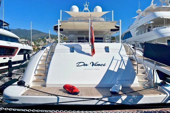 Italian Luxury Yacht DA VINCI at the Sanremo yacht show 2025