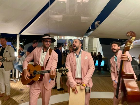 band onboard superyacht