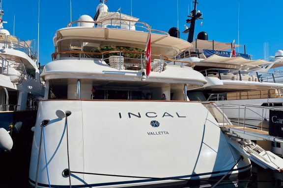 Superyacht INCAL at MYBA Yacht Charter Show in Sanremo