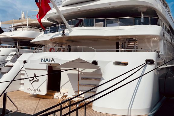 Superyacht NAIA at the MYBA Yacht Charter Show